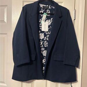 41 Hawthorn Blue Blazer with Floral Lining